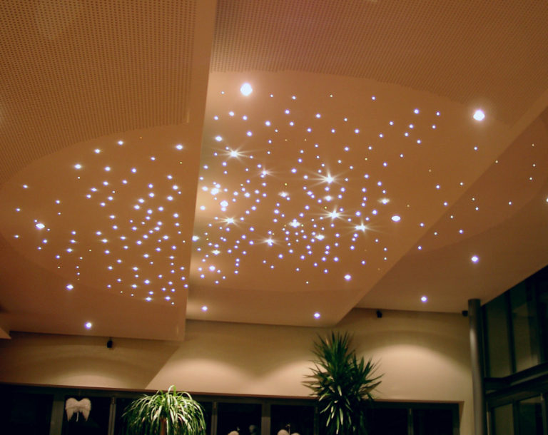 Deux lumières scintillantes de plafond de fibre optique de 5W LED –  éclairage fibre optique, fibre optique éclairage